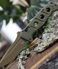 Wholesale 🔔 Benchmade Knives Benchmade 2750FE-2 Auto Adamas, 3.78" CPM-CruWear Flat Earth Plain Blade, Olive Drab G10 Handles ❤️