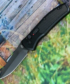 Flash Sale ❤️ Gerber Empower Auto 30-001321, 3.25" Black CPM-S30V Plain Blade, Black Aluminum Handle 🛒