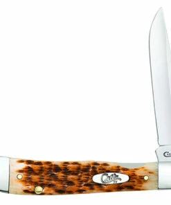 Brand new 🌟 Case Kickstart Trapperlock 30090 Amber Bone w/Pocket Clip (6154AC CV) 👏