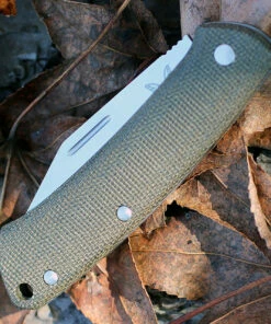 Discount 🛒 Benchmade Knives Benchmade 318 PROPER, 2.82" CPM-S30V Satin Plain Blade, Green Canvas Micarta Handles 😍 -Automatic Knives shop 318.2 76106.1566585913