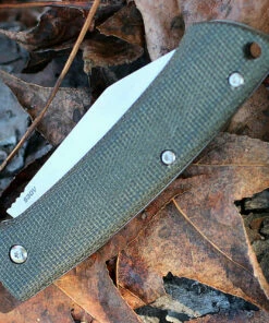 Discount 🛒 Benchmade Knives Benchmade 318 PROPER, 2.82" CPM-S30V Satin Plain Blade, Green Canvas Micarta Handles 😍 -Automatic Knives shop 318.3 21462.1566585914