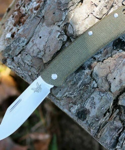 Discount 🛒 Benchmade Knives Benchmade 318 PROPER, 2.82" CPM-S30V Satin Plain Blade, Green Canvas Micarta Handles 😍