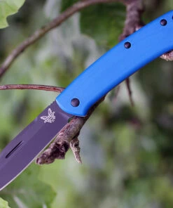 Outlet 👏 Benchmade Knives Benchmade 319DLC-1801 Proper Premium Plus Exclusive, 2.86" CPM-S30V Black Plain Blade, Smooth Blue G-10 Handle, Disc. 🎁