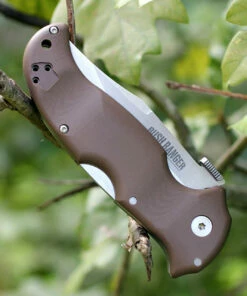 Outlet ✔️ Cold Steel Bush Ranger 31A, 3.5" S35VN Satin Blade, Brown G-10 Handle 🛒 -Automatic Knives shop 31a 08536.1566586007