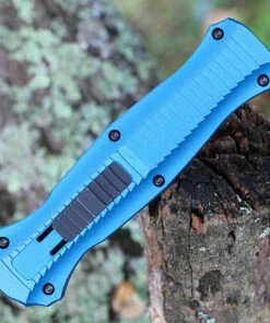 Cheap 🎉 Benchmade Knives Benchmade 3300BK-2001 Infidel, 3.91" Black DLC Coating Dagger Blade, Blue Aluminum handle 💯 -Automatic Knives shop 3300BK 2001.3 17474.1597341346