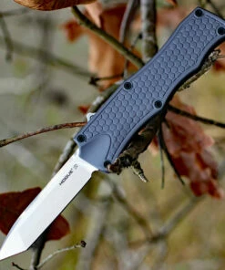 Coupon 🌟 Hogue 34002 OTF, 3.5" CPM154 Tanto Plain Blade, Matte Grey Aluminum Handle 🎉
