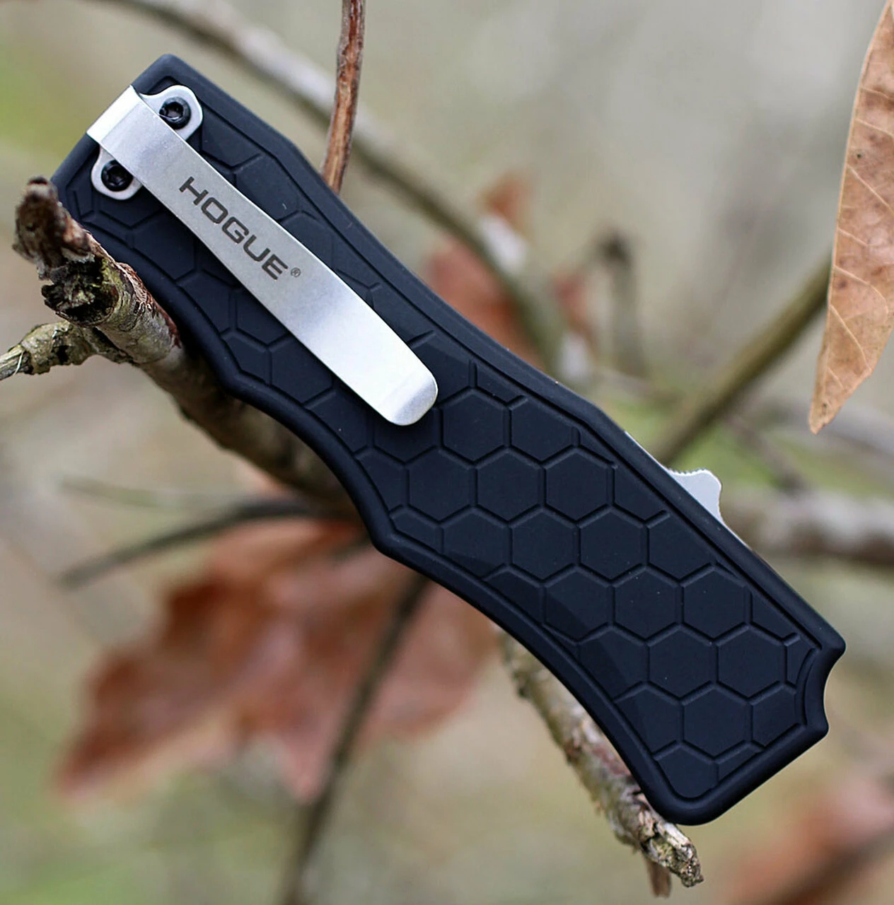 Top 10 🛒 Hogue Houge Exploit 34050 OTF, 3.5" CPM S30V Clip Point Tumbled Blade, Matte Black Aluminum Handle ⭐ 3 Top 10 🛒 Hogue Houge Exploit 34050 OTF, 3.5" CPM S30V Clip Point Tumbled Blade, Matte Black Aluminum Handle ⭐ - Image 3