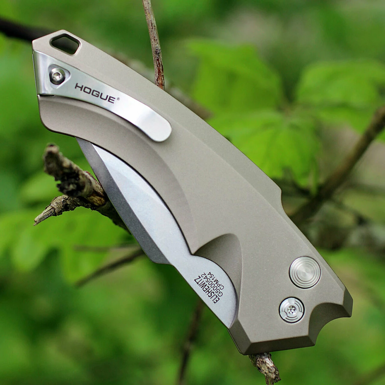 New 🎁 Hogue 34514 EX-A05 4" Folder, 4" CPM154 Spear Point Blade Tumbled Finish - Flat Dark Earth Aluminum Frame ⭐ 4 New 🎁 Hogue 34514 EX-A05 4" Folder, 4" CPM154 Spear Point Blade Tumbled Finish - Flat Dark Earth Aluminum Frame ⭐ - Image 4