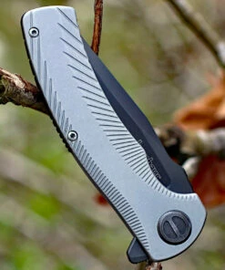 Flash Sale 👍 Kershaw Knives Kershaw 3490 Seguin, 3.1" 8Cr13MoV Gray PVD Plain Blade, Stainless Steel Handle 👏 -Automatic Knives shop 3490.3 1 31222.1566586167