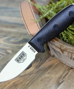 Best Pirce 🧨 ESEE Knives ESEE-3 3PMDT-004, 3.88" 1095 Carbon Steel DT Plain Blade, Blood/Black G10 3D Handle, Black Sheath 😀