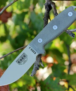 Cheap 🤩 ESEE Knives ESEE 3P-DT, Plain Edge, Foliage Green Molded Sheath 🔥