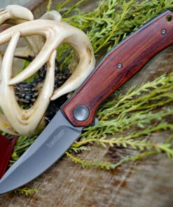 Best deal 🧨 Kershaw Knives Kershaw Concierge Linerlock, KS4020W, 3.25" Gray Stainless Blade, Wood Handle ✨