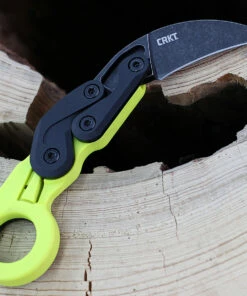 Outlet ⌛ CRKT 4041G Provoke ZAP Kinematic Folding Knife, 2.47" Black 1.4116 Steel Plain Blade, Green Grivory Handle ⌛ -Automatic Knives shop 4041G.1 77538.1612551811