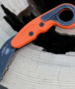 New ✔️ CRKT 4041O Provoke ZAP Kinematic Folding Knife, 2.47" Black 1.4116 Steel Plain Blade, Orange Grivory Handle 🧨
