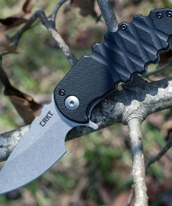 Outlet ✨ CRKT 4120 Pineapple, 2.62" 1.4116 SS Plain Blade, Black GFN Handle 🎁