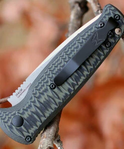 Budget 🎉 Benchmade Knives Benchmade CLA Auto 4300-1, 3.4 in. 154CM Stainless Steel, Plain Edge, Green and black textured G10 🎁 -Automatic Knives shop 4300 1 13202.1566586702