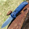 Coupon ⌛ Benchmade Knives Benchmade 4400-1 CASBAH Auto, 3.4 in CPM-S30V Plain Blade, Blue textured Grivory Handles 🎁