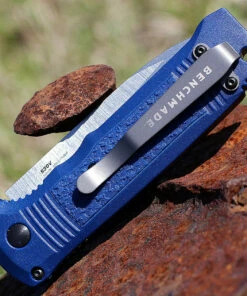 Coupon ⌛ Benchmade Knives Benchmade 4400-1 CASBAH Auto, 3.4 in CPM-S30V Plain Blade, Blue textured Grivory Handles 🎁 -Automatic Knives shop 4400 1.2 68213.1566585864