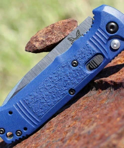 Coupon ⌛ Benchmade Knives Benchmade 4400-1 CASBAH Auto, 3.4 in CPM-S30V Plain Blade, Blue textured Grivory Handles 🎁 -Automatic Knives shop 4400 1.3 47224.1566585865