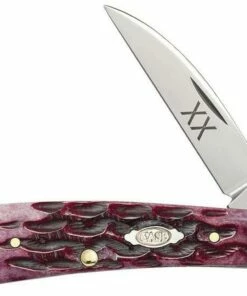 Budget 💯 CASE SWAY BACK 47524, 2.8" TRU-SHARP STAINLESS BLADE, JIGGED CABERNET BONE HANDLE 🎁