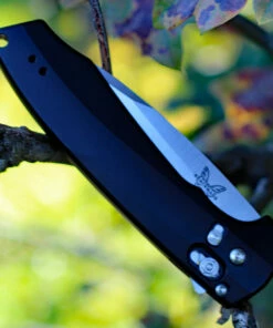 New ❤️ Benchmade Knives Benchmade Arcane 490, 3.2" CPM-S90V Plain Blade, Black Aluminum Handle 😍 -Automatic Knives shop 490.2 77535.1566586724