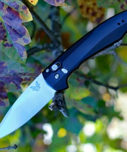 New ❤️ Benchmade Knives Benchmade Arcane 490, 3.2" CPM-S90V Plain Blade, Black Aluminum Handle 😍