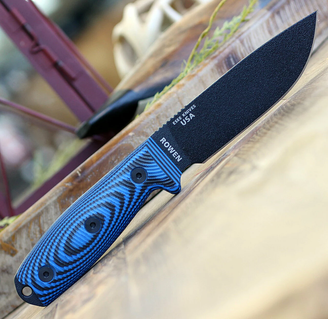 Brand new 🌟 ESEE Knives ESEE-4 4PB-008, 4.5" 1095 Carbon Steel Black Plain Blade, Blue/Black G10 3D Handle, Black Sheath ⌛ 2 Brand new 🌟 ESEE Knives ESEE-4 4PB-008, 4.5" 1095 Carbon Steel Black Plain Blade, Blue/Black G10 3D Handle, Black Sheath ⌛ - Image 2