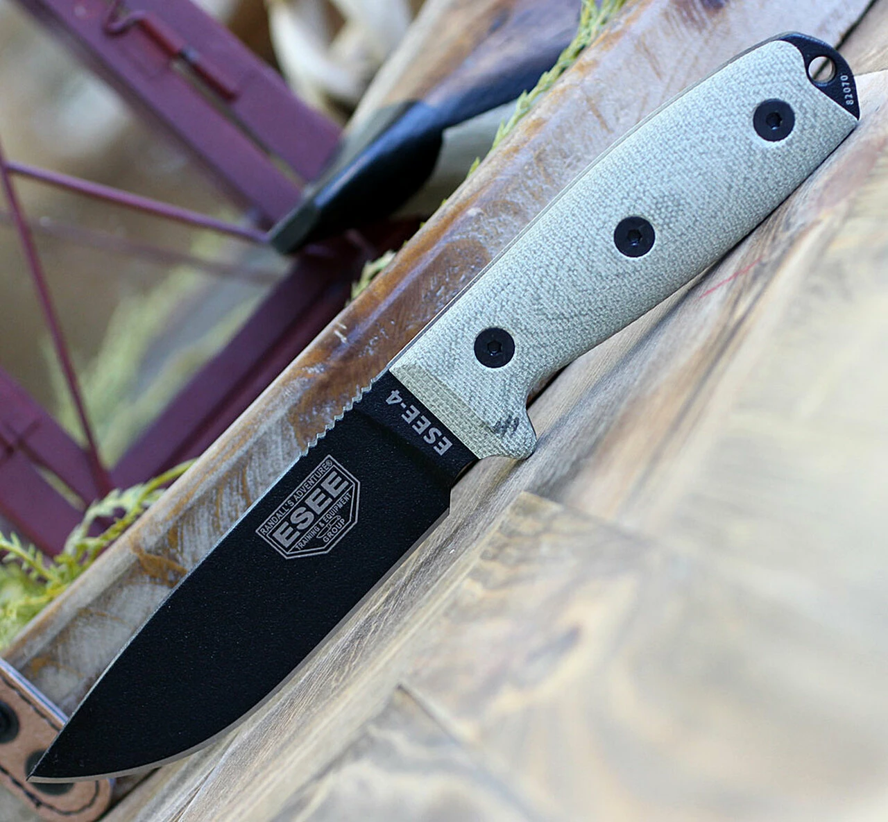 Cheapest 🛒 ESEE Knives ESEE-4 4PB-017 4.5" 1095 Carbon Steel Black Plain Blade, Green Canvas Micarta 3D Handle, Black Sheath 🤩 1 Cheapest 🛒 ESEE Knives ESEE-4 4PB-017 4.5" 1095 Carbon Steel Black Plain Blade, Green Canvas Micarta 3D Handle, Black Sheath 🤩