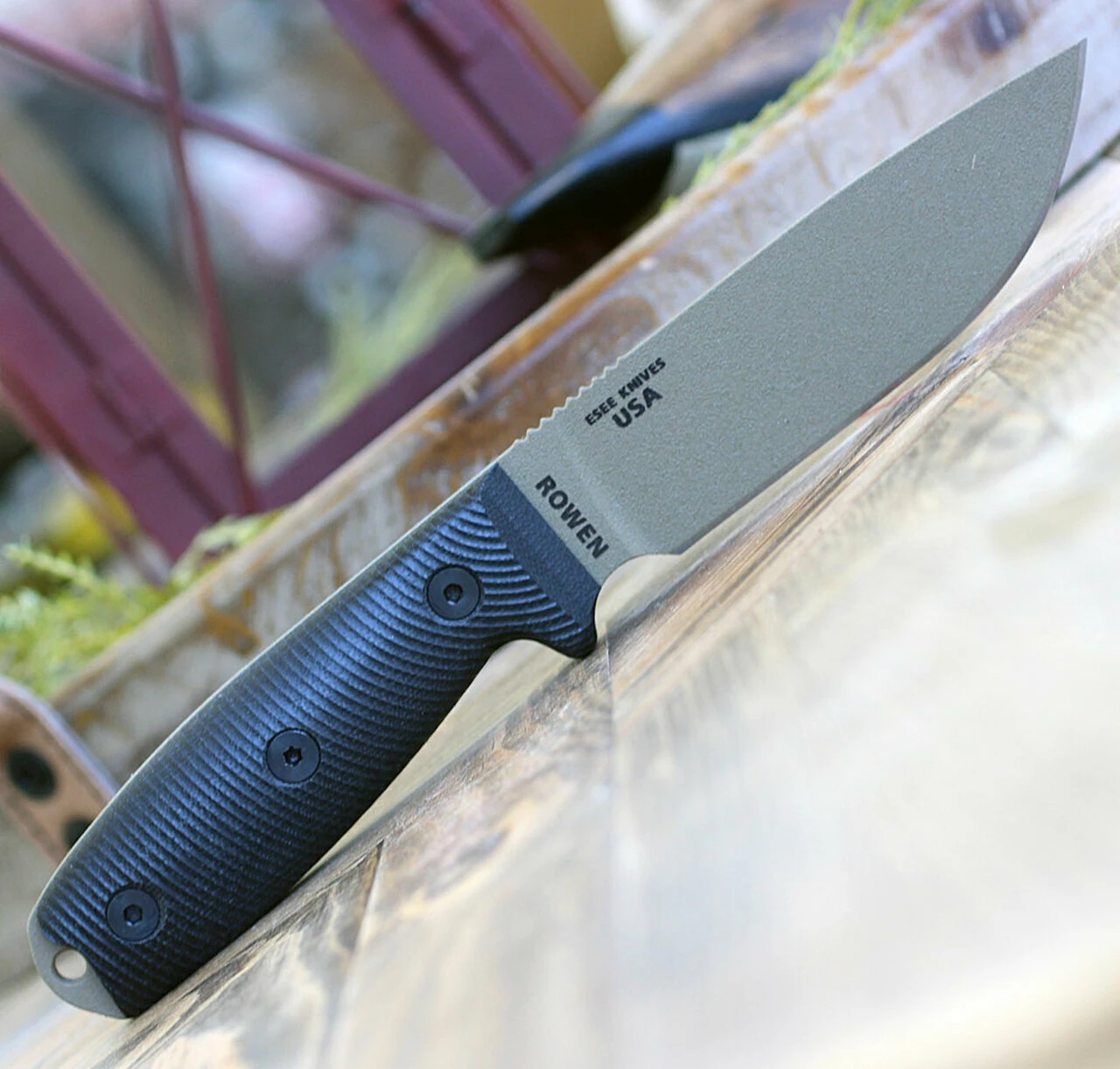 Promo 👏 ESEE Knives ESEE-4 4PDE-001, 4.5" 1095 Carbon Steel DE Plain Blade, Black G10 3D Handle, Black Sheath ✔️ 2 Promo 👏 ESEE Knives ESEE-4 4PDE-001, 4.5" 1095 Carbon Steel DE Plain Blade, Black G10 3D Handle, Black Sheath ✔️ - Image 2