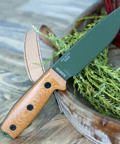 Buy 🤩 ESEE Knives ESEE-4POD-011, 4.5" 1095 Carbon Steel OD Green Plain Blade, Natural Canvas Micarta G10 3D Handle, Black Sheath 🔔 -Automatic Knives shop 4POD 011 68257.1582056428