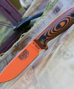 Best reviews of 💯 ESEE Knives ESEE- 4POR-006, 4.5" 1095 Carbon Steel Orange Plain Blade, Orange/Black G10 3D Handle, Black Sheath 😀