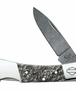 New 🎁 Case Harley Davidson Lockback, 3 " Closed Length Drop Point Blade, Black Smoke Kirinite Handle 🛒