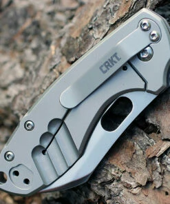 Outlet 🧨 CRKT 5311 Pilar, 2.4" 8Cr13MoV Plain Blade, Stainless Handles 🧨 -Automatic Knives shop 5311.2 18802.1566585892