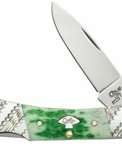 Deals ❤️ Case Small Lockback 53252, 5.2 Overall Length SS Blade, Emerald Green Bone Handle 🔔