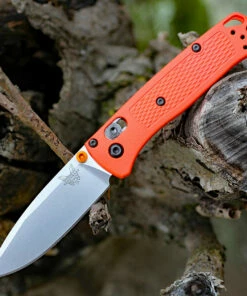 Best Pirce ❤️ Benchmade Knives Benchmade 533 Mini Bugout, 2.82" CPM-S30V Drop-Point Plain Blade, Orange Grivory Handle ✨