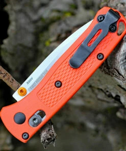 Best Pirce ❤️ Benchmade Knives Benchmade 533 Mini Bugout, 2.82" CPM-S30V Drop-Point Plain Blade, Orange Grivory Handle ✨ -Automatic Knives shop 533.2 04411.1580400805