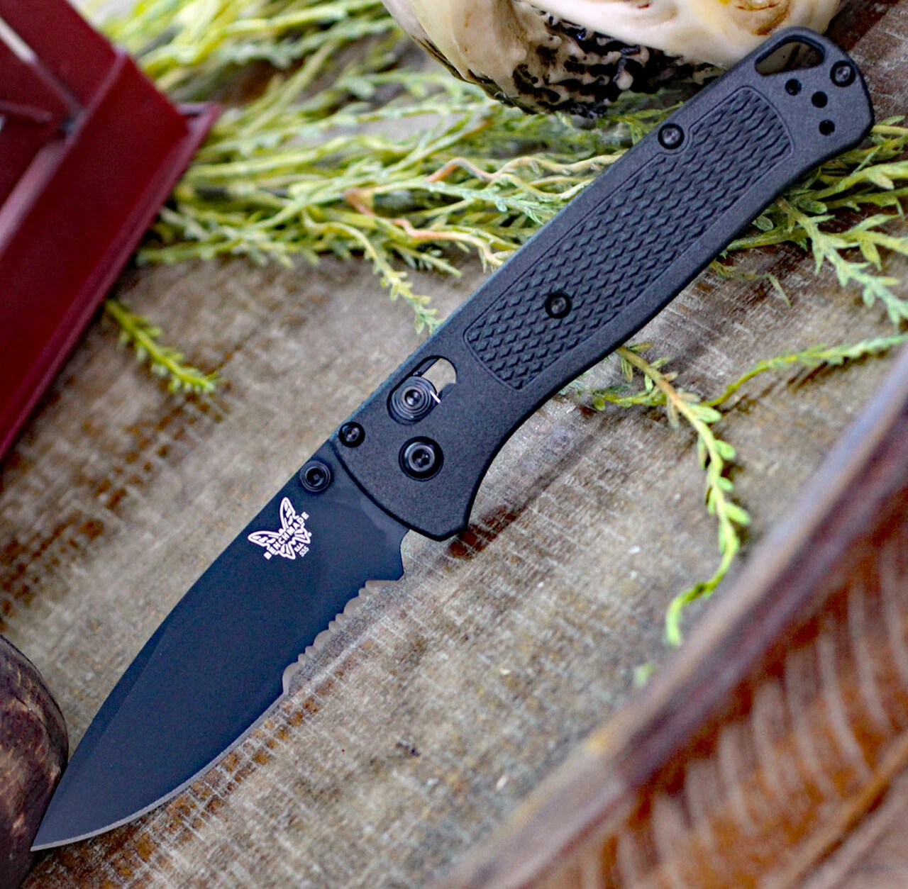 Budget ⭐ Benchmade Knives Benchmade Bugout 535SBK-2, 3.24" CPM-S30V Carbon Coated Part Serrated Blade, CF-Elite Handle 🔥 1 Budget ⭐ Benchmade Knives Benchmade Bugout 535SBK-2, 3.24" CPM-S30V Carbon Coated Part Serrated Blade, CF-Elite Handle 🔥