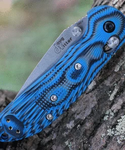 Cheapest ❤️ Doug Ritter Knives and Gear Doug Ritter Mini-RSK® MK1-G2 Knifeworks Exclusive - G-Mascus® Blue G-10/Stonewashed 👍 -Automatic Knives shop 54123.3 47240.1631199090