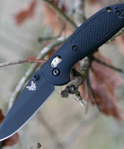 Cheap 👏 Benchmade Knives Benchmade Mini Griptilian 556BK-S30V, 2.91" S30V Black Drop Point Plain Blade, Black Noryl GTX Handle ⭐