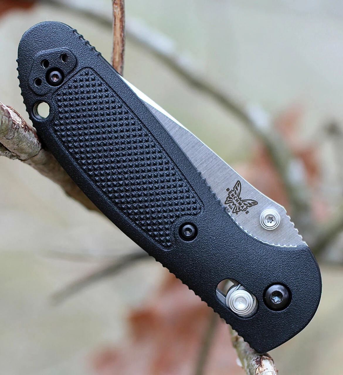 Hot Sale ❤️ Benchmade Knives Benchmade Mini Griptilian 556S-S30V, 2.91" S30V Drop Point Combo Blade, Black Noryl GTX Handle ⭐ 4 Hot Sale ❤️ Benchmade Knives Benchmade Mini Griptilian 556S-S30V, 2.91" S30V Drop Point Combo Blade, Black Noryl GTX Handle ⭐ - Image 4