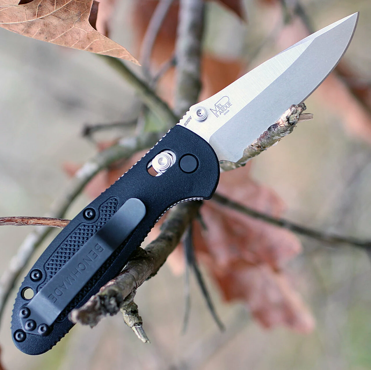 Hot Sale ❤️ Benchmade Knives Benchmade Mini Griptilian 556S-S30V, 2.91" S30V Drop Point Combo Blade, Black Noryl GTX Handle ⭐ 2 Hot Sale ❤️ Benchmade Knives Benchmade Mini Griptilian 556S-S30V, 2.91" S30V Drop Point Combo Blade, Black Noryl GTX Handle ⭐ - Image 2