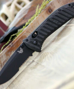 Coupon 👏 Benchmade Knives Benchmade 570SBK-1 Presidio II, 3.72" CPM-S30V Black Combo Blade, CF-Elite Handle 🌟