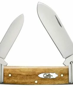 Discount 😀 CASE CANOE 58198, 3.63" CLOSED LENGTH SS BLADE, SMOOTH ANTIQUE BONE HANDLE 👍