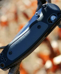 Outlet ✨ Benchmade Knives Benchmade 595 Mini Boost, AXIS Assist, 3.1" CPM-S30V Plain Blade, Black/Gray Grivory Handle 🤩 -Automatic Knives shop 595.3 34745.1566585899