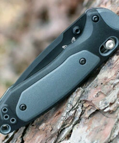 Best Sale 🛒 Benchmade Knives Benchmade 595BK Mini Boost, 3.1" CPM-S30V Plain Blade, Black/Gray Grivory Handle 🌟 -Automatic Knives shop 595bk.2 39775.1566585905