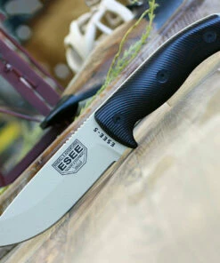 Hot Sale 🛒 ESEE Knives ESEE-5 5PDT-004, 5.25" 1095 Carbon Steel DT Plain Blade, Blood/Black G10 3D Handle, Black Kydex Sheath ⌛
