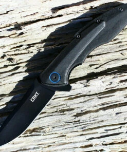 Deals 🔔 CRKT 6215 Caligo, 3.18" 8Cr13MoV Plain Blade, Black Anodized Aluminum Handle 🔔