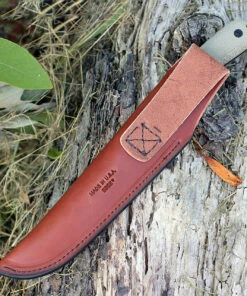 Coupon ⌛ ESEE Knives ESEE 6HM, Black Plain Edge, Modified Canvas Handles, Brown Leather Sheath 🎉 -Automatic Knives shop 6hm b.3 63801.1566585916