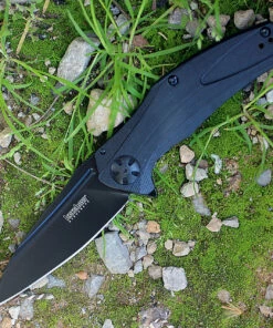 Discount 😍 Kershaw Knives Kershaw 7007BLK Natrix, 3.25" 8Cr13MoV Black Plain Blade, Black G-10 Handles ⌛