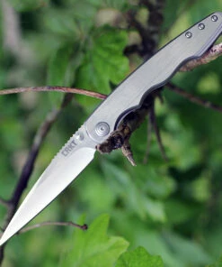 Coupon ✔️ CRKT 7016 Flat Out Framelock A/O, 3.57" 8Cr13MoV SS Plain Blade, Brushed Stainless Handle ✔️